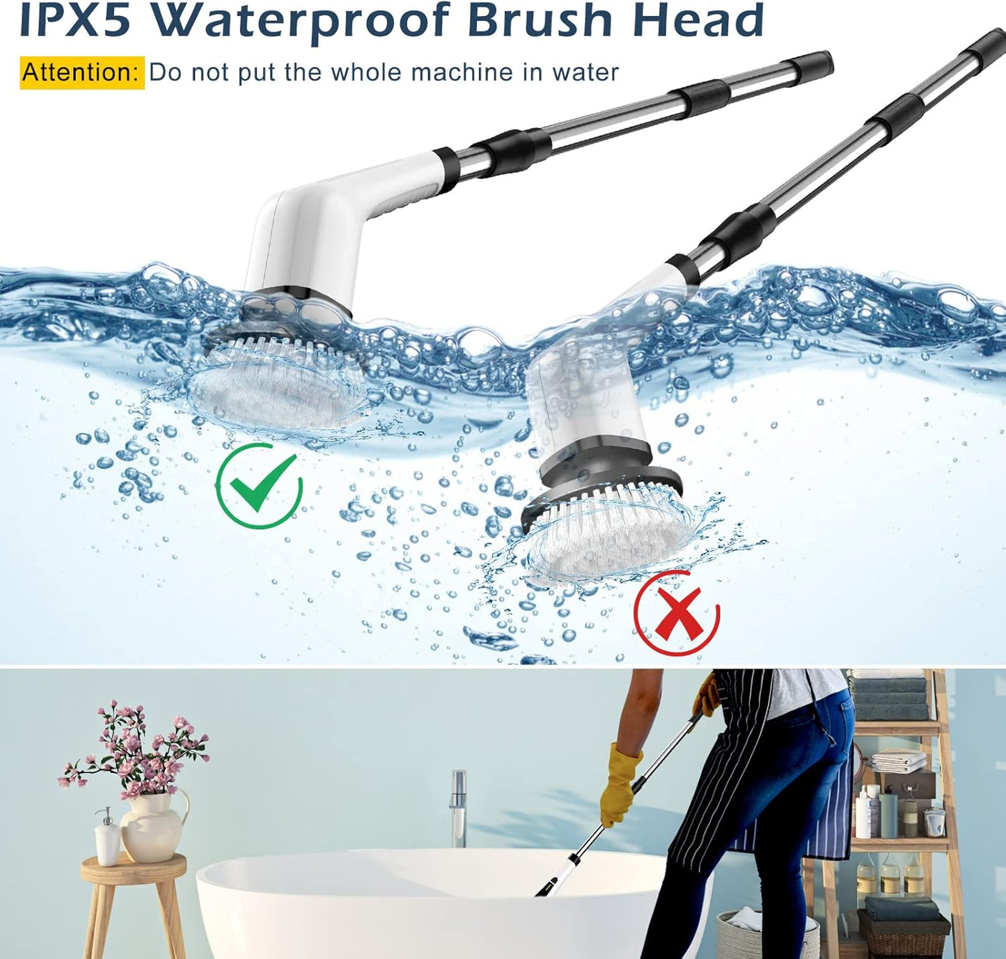 Cordless Electric Spin Scrubber