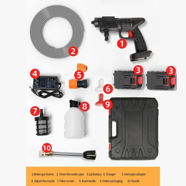 Rechargeable High Pressure Washer Gun | مسدس غسيل عالي الضغط قابل لإعادة الشحن