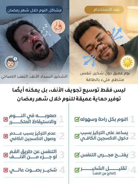 شرائط الأنف المغناطيسية المضادة للشخير منNasal Breathing Strips