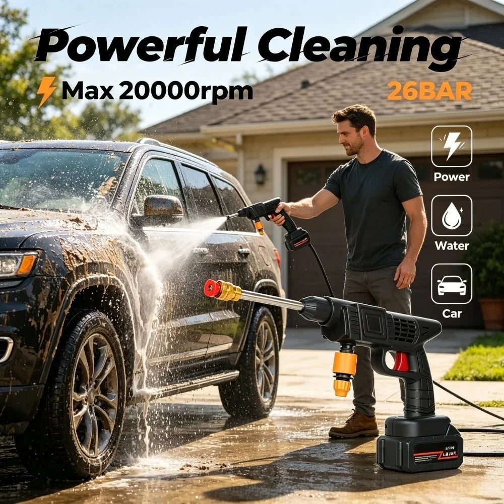 Rechargeable High Pressure Washer Gun | مسدس غسيل عالي الضغط قابل لإعادة الشحن